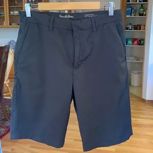 Grey nylon blend shorts